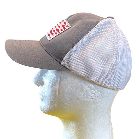 Columbia PFG Fish Flag Mesh Trucker Hat Outdoor Gorpcore Summer Americana July 4 - Picture 2 of 11